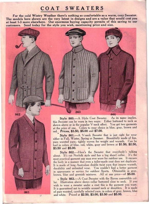 Knitted Men Vintage Coats